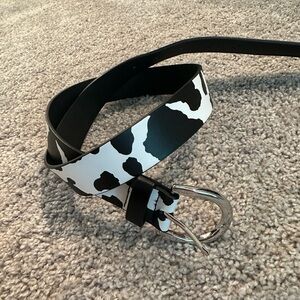 small cow print belt.